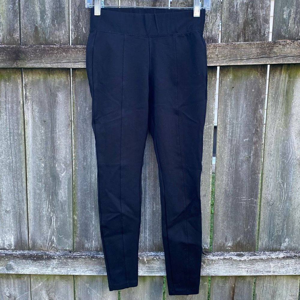 Old Navy Stevie High Rise Black‎ Skinny Pants Seamed Pull On Womens XS